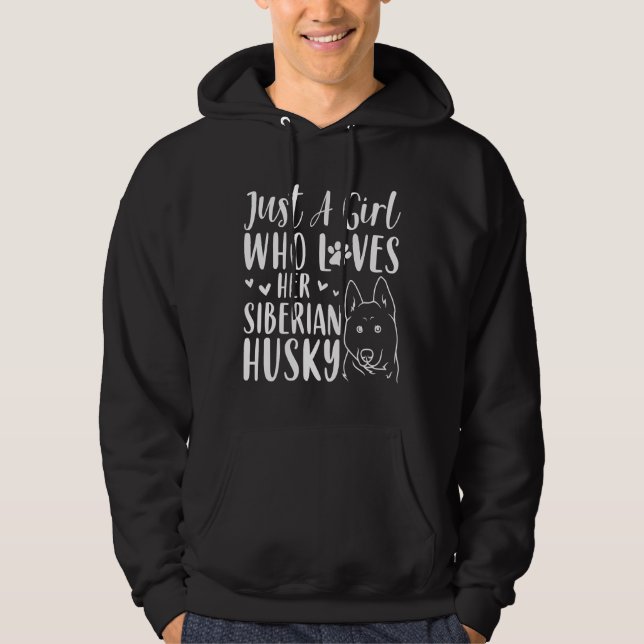 Merch for Husky Hund Hoodie (Framsida)