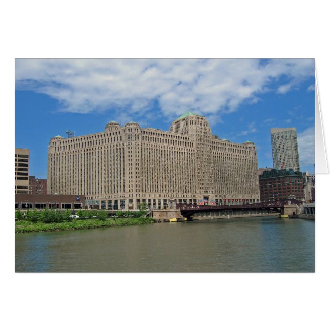 Merchandise Mart i Chicago Hälsningskort (Framsidan Horizontal)