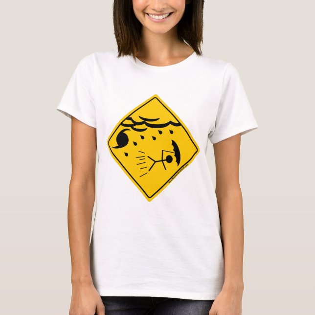 Merchandise och bekläda för orkanvädervarning t shirt (Framsida)