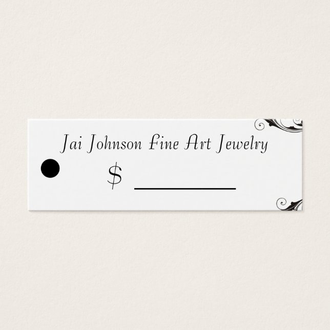 Merchandise Prisa Märkre (Black & White Swirl) Litet Visitkort (Framsidan)