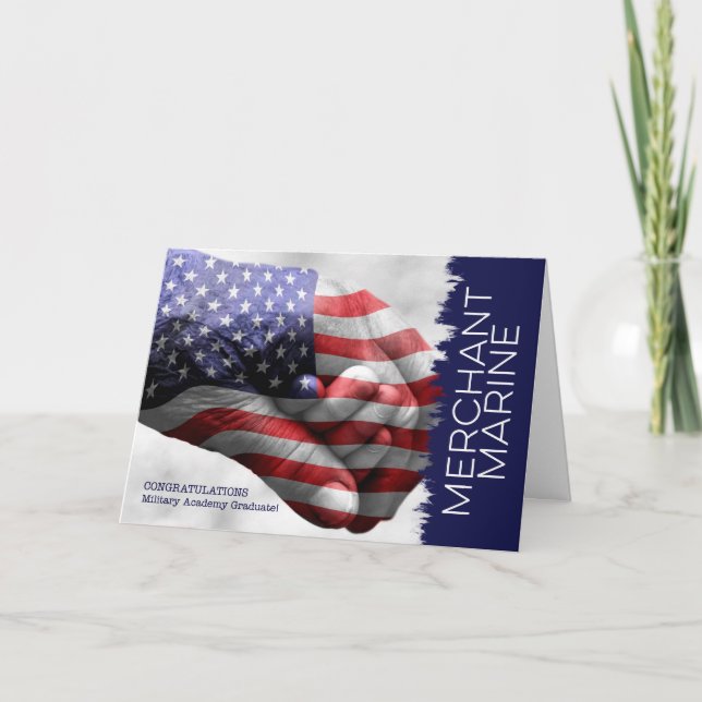 Merchant Marine Academy Student Hand i Hand Kort (Framsida)