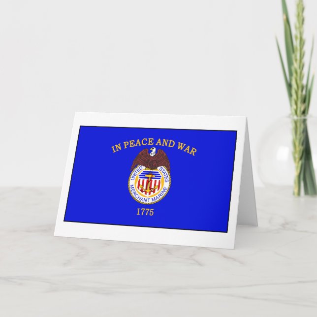 Merchant Marine Flagga Kort (Framsida)
