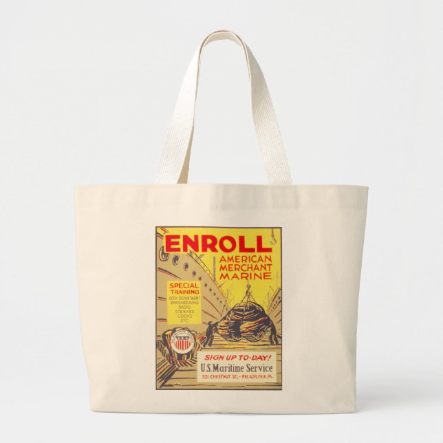 MERCHANT MARINE JUMBO TYGKASSE (Framsidan)