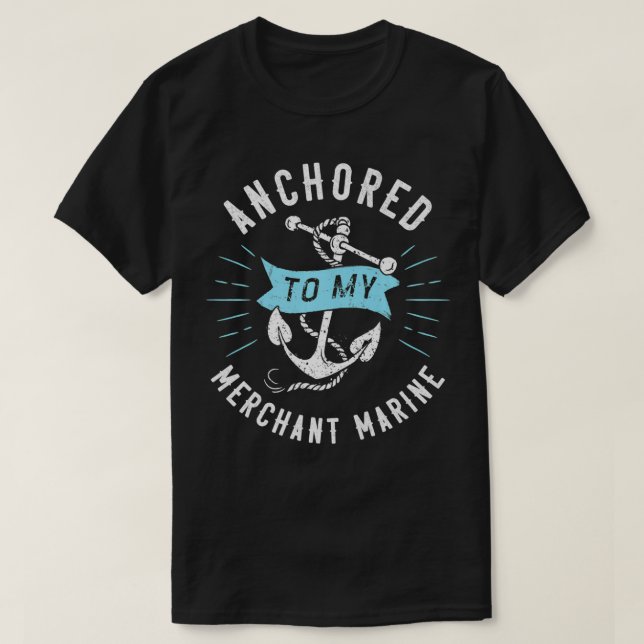 Merchant Marine Maka förankrad i min handelsmari T Shirt (Design framsida)