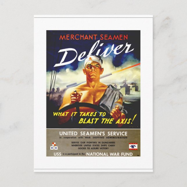 Merchant Seamen Vykort (Framsida)