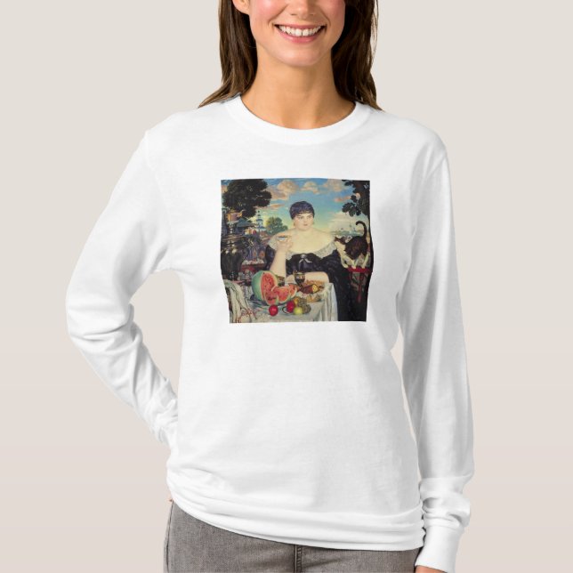 Merchants fru i Tea 1918 Tee Shirt (Framsida)