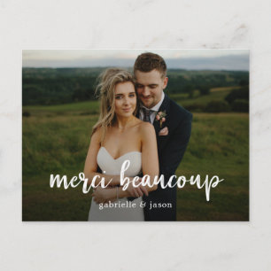 Merci Beaucoup Bröllop Tack vykort