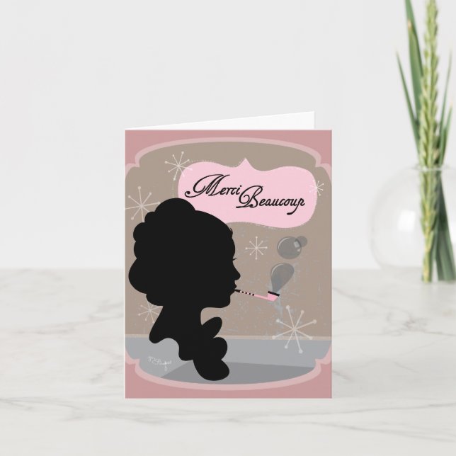 Merci Beaucoup Cameo Design - anteckningskort (Framsida)