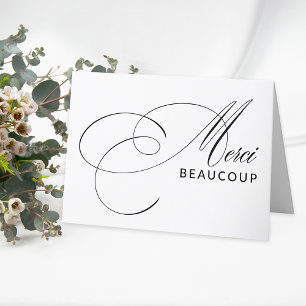 Merci Beaucoup Elegant Calligraphy Tack