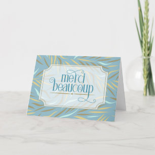 Merci Beaucoup Fransk Blue Botanical Tack Kort