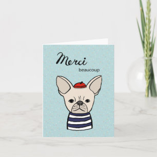 Merci Beaucoup Fransk Bulldog Tack Kort
