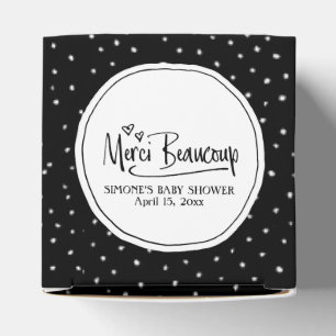 "Merci Beaucoup" Pariss Personlig Baby Shower Presentaskar