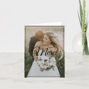 Merci Beaucoup Photo Bröllop Script Tack Kort