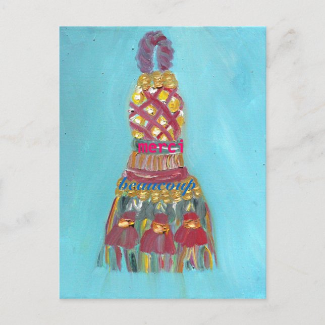 merci beaucoup vykort (Framsida)