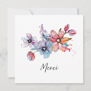 Merci Blommigt Card Anteckningskort