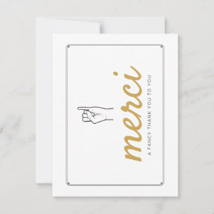 Merci Card - Tack för ditt kort för Fransken