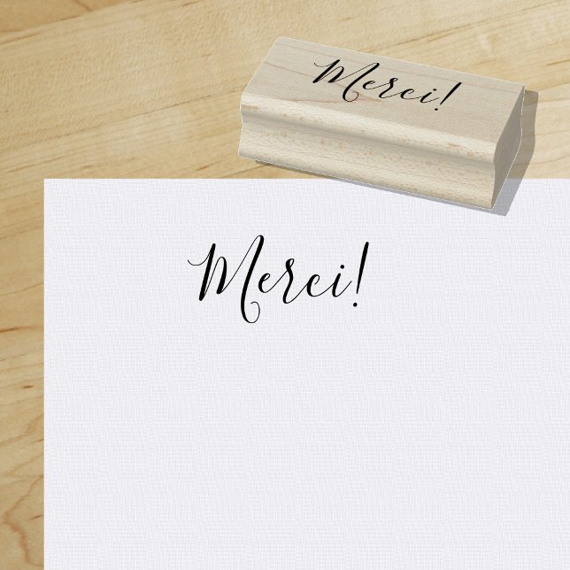 Merci | Fransk | Vardaglig stil Stämpel ("Everyday is abundantly beautiful." 
Sincerely Best Wishes from Lucky Design World)