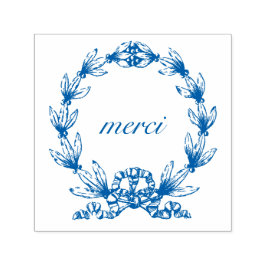 "merci" i Laurel Wand self-inking frimärke Självfärgande Stämpel