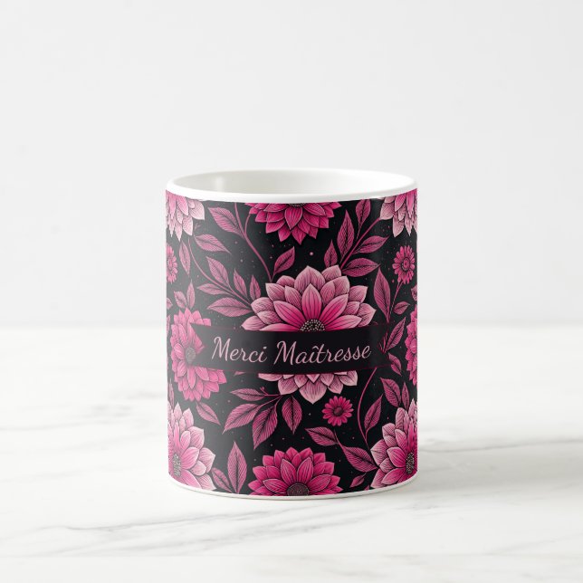Merci Maîtresse – Floral Élégant Kaffemugg (Center)