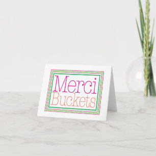 Merci ösregnar - tacka dig att card tack kort