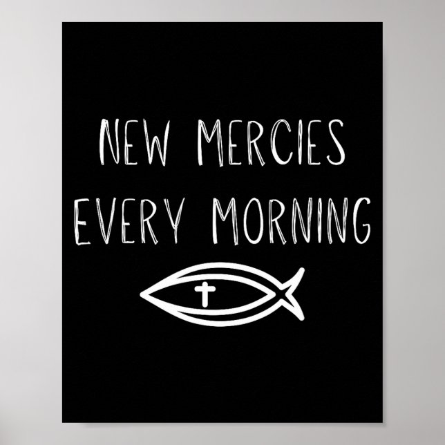 Mercies Jesus Christian Prayers Mens Womens  Poster (Framsidan)