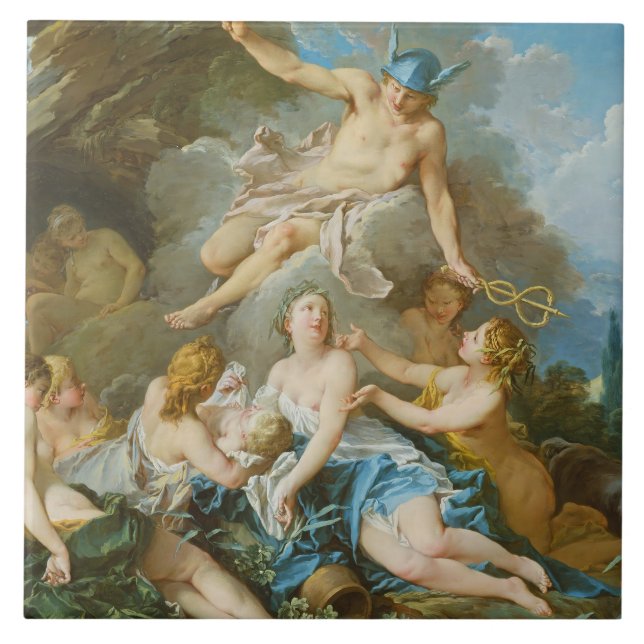 Mercury confiding the infant Baccus to the Nymphs  Kakelplatta (Framsidan)