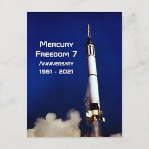 Mercury Freedom 7 - 60-årsjubileum Vykort