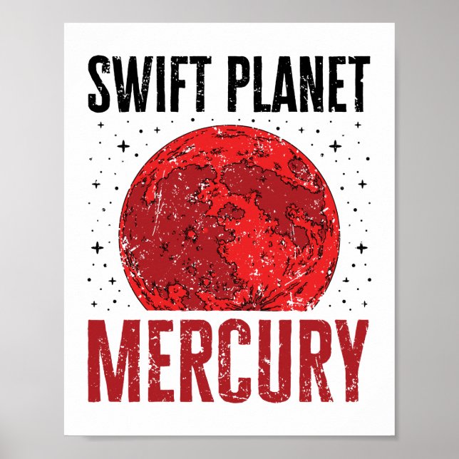 Mercury Planet Nickname Swift Planet Astronomy Sta Poster (Framsidan)