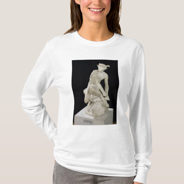 Mercury som fäster hans bevingada Sandals, 1744 Tee Shirt (Framsida)