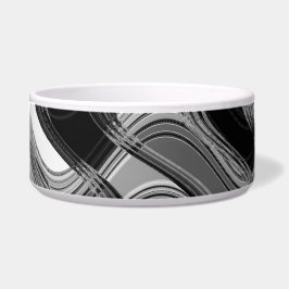 Mercury & svart keramisk älsklings- bunke av C.L.