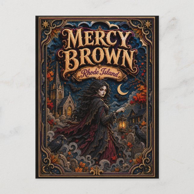 Mercy Brown, vampyrlegender från Rhode Island Vykort (Framsida)