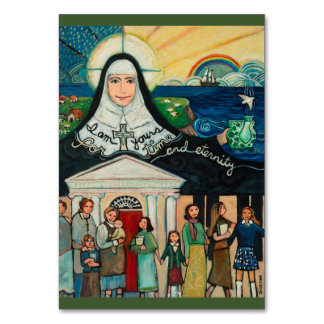Mercy Founder Catherine McAuley-bönekort Bordsnummer