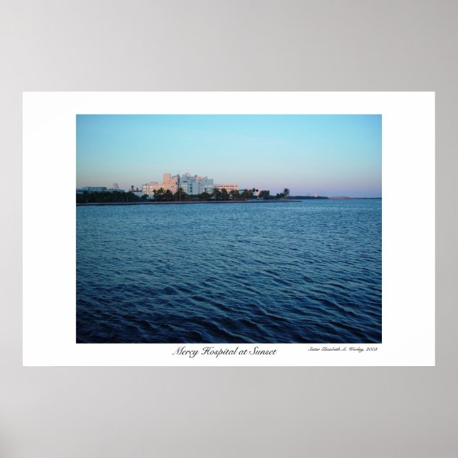 Mercy Hospital vid Sunset Poster (Framsidan)
