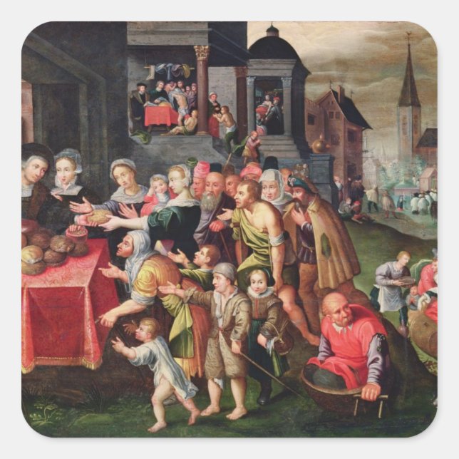 Mercy-verket Fyrkantigt Klistermärke (Framsida)