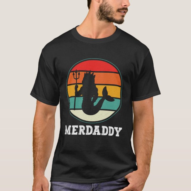 Merdaddy Security Merman Mermaid Daddy Fish Father T Shirt (Framsida)