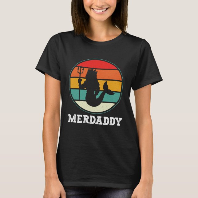 Merdaddy Security Merman Mermaid Daddy Fish Father T Shirt (Framsida)