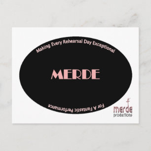 Merde Postcard Vykort