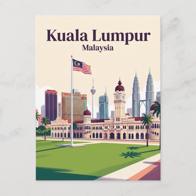 Merdeka Square, Kuala Lumpur, Malaysia Vykort (Framsida)