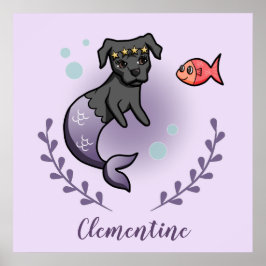 Merdog, Sjöjungfru Hund, Princess, Nursery Room Poster