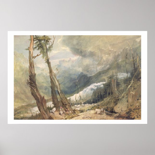 Mere de Glace, i Valley Chbeloppi, Schweiz Poster (Framsidan)