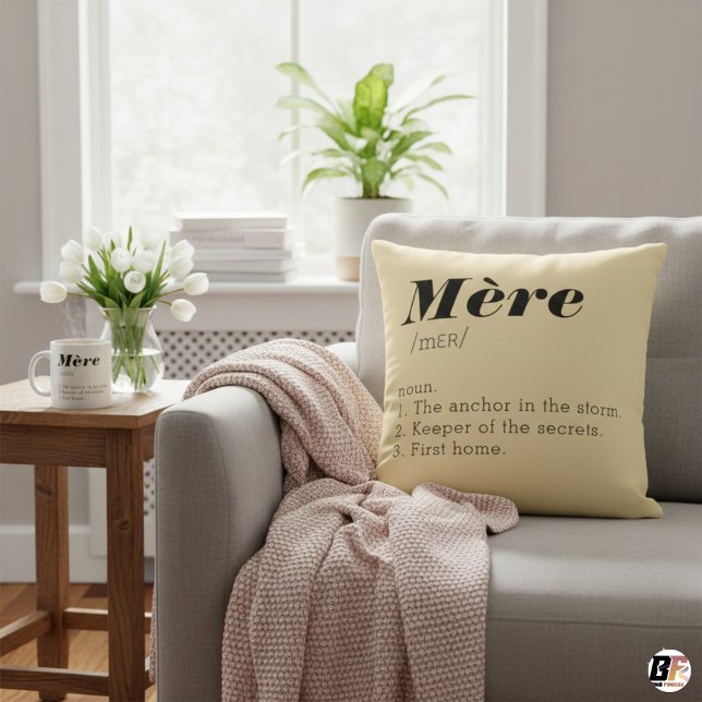 Mère Definition Fransk Mors Dag-present Kudde (Skapare uppladdad)