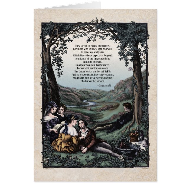 Meredith "Pastorals" Victorian Art Card Hälsningskort (Framsidan)