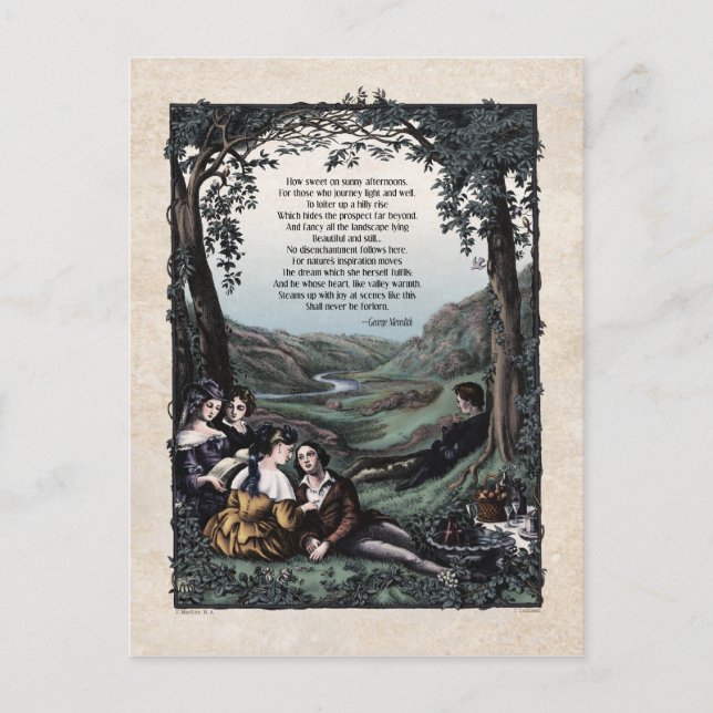 Meredith "Pastorals" Victorian Postcard Vykort (Framsida)
