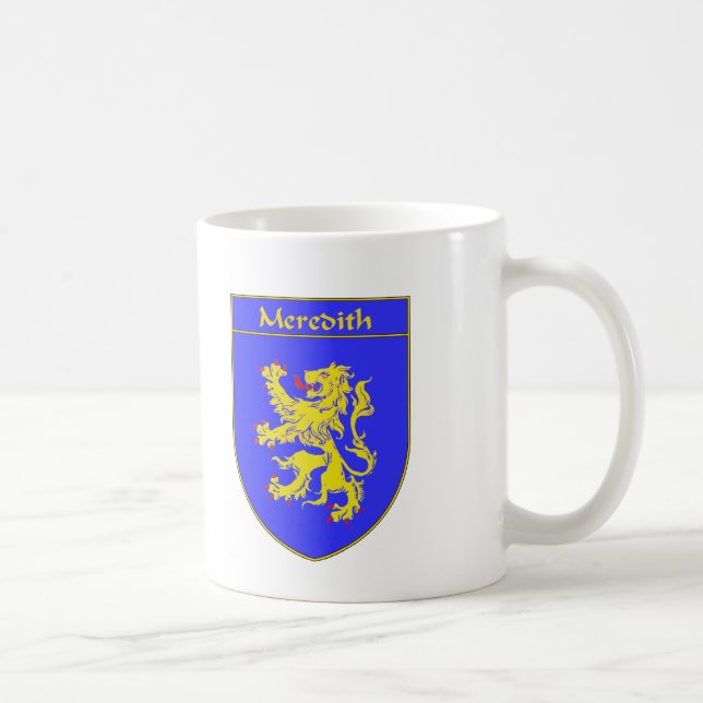Meredith vapensköld-/familjvapensköld kaffemugg (Höger)