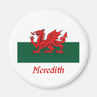 Meredith Welsh Flagga Magnet