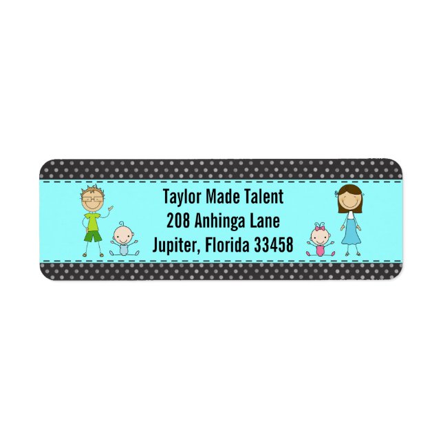 Merediths matcha etiketter returadress etikett (Framsidan)