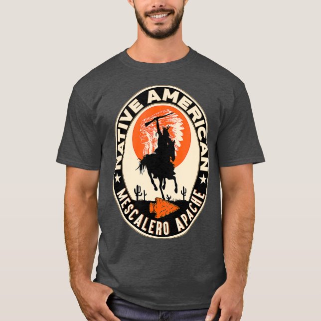 Mereero Apache Strong Native Indian T Shirt (Framsida)