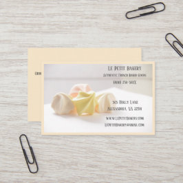 Merengue Bakery Baker Pastry Bake Shop Chef Visitkort