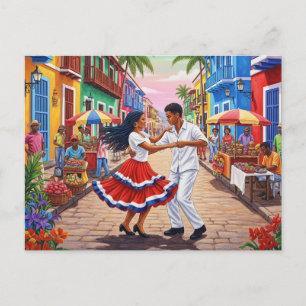 Merengue Dancers Dominikanska republiken Vykort