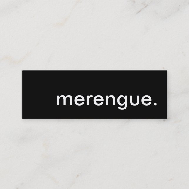 merengue. mini visitkort (Framsida)